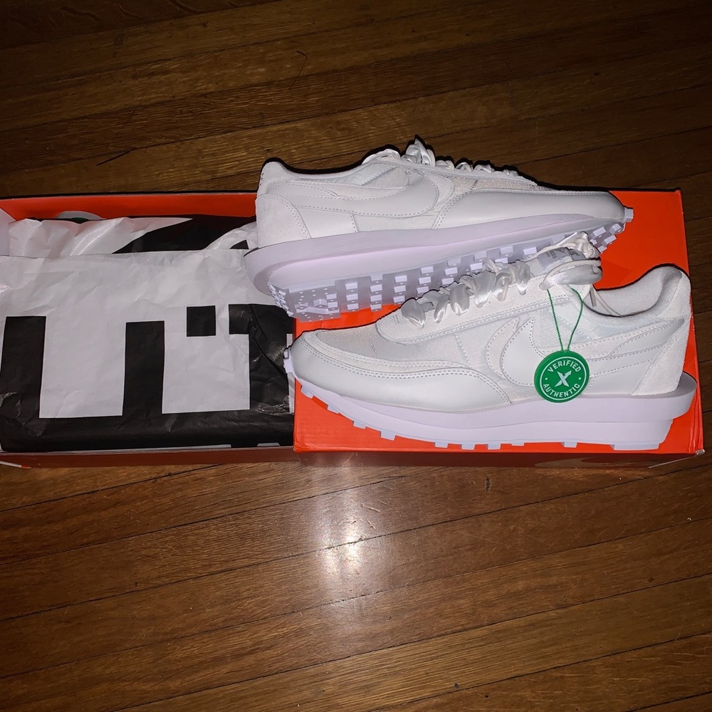 Nike Waffle Sacai White Nylon